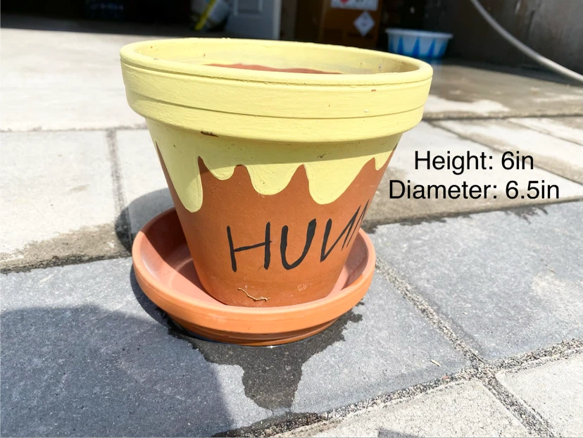 Hand-Painted Terracotta Planter Pot