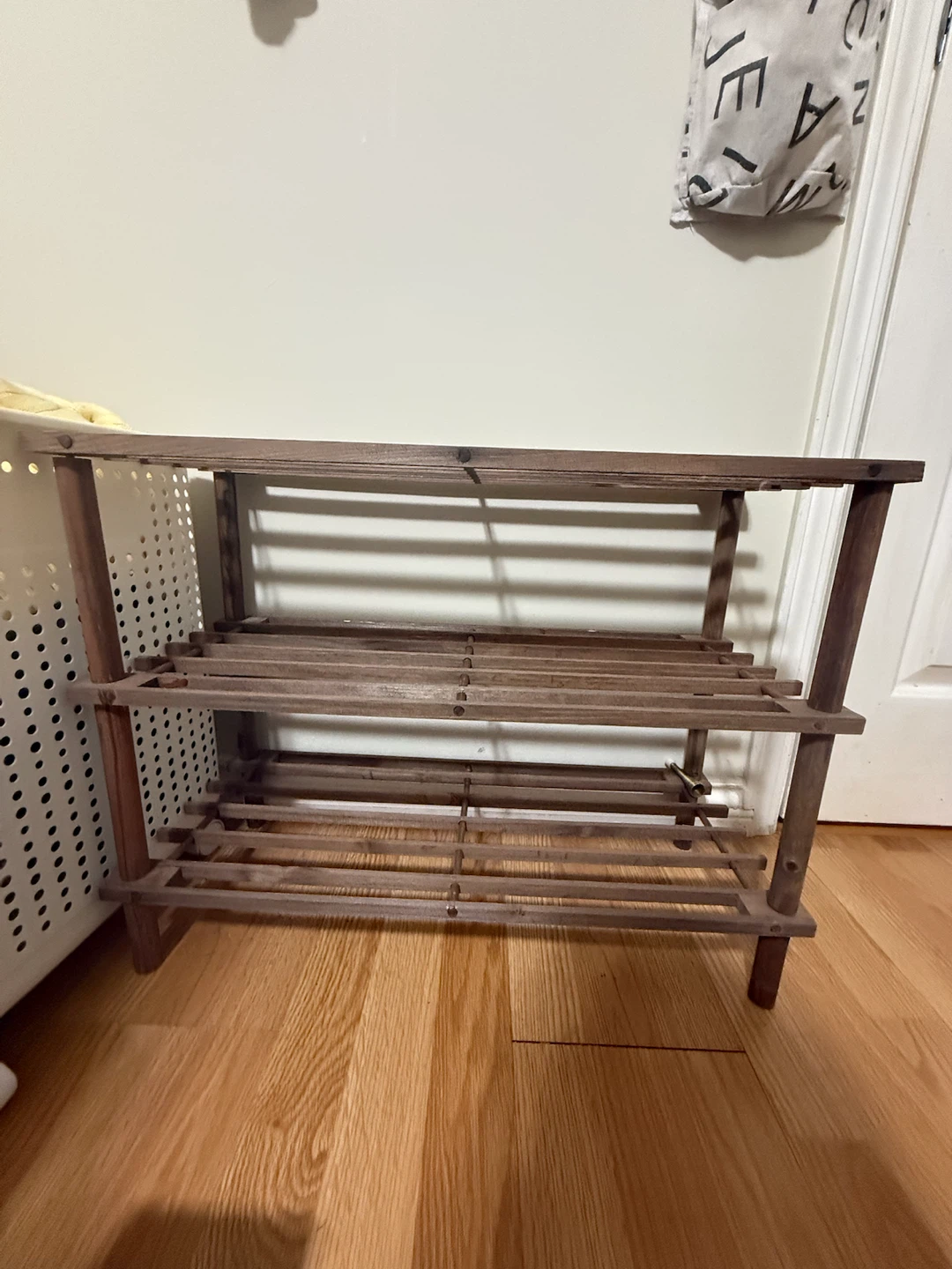 Wooden 3-Tier Shoe Rack - photo 2