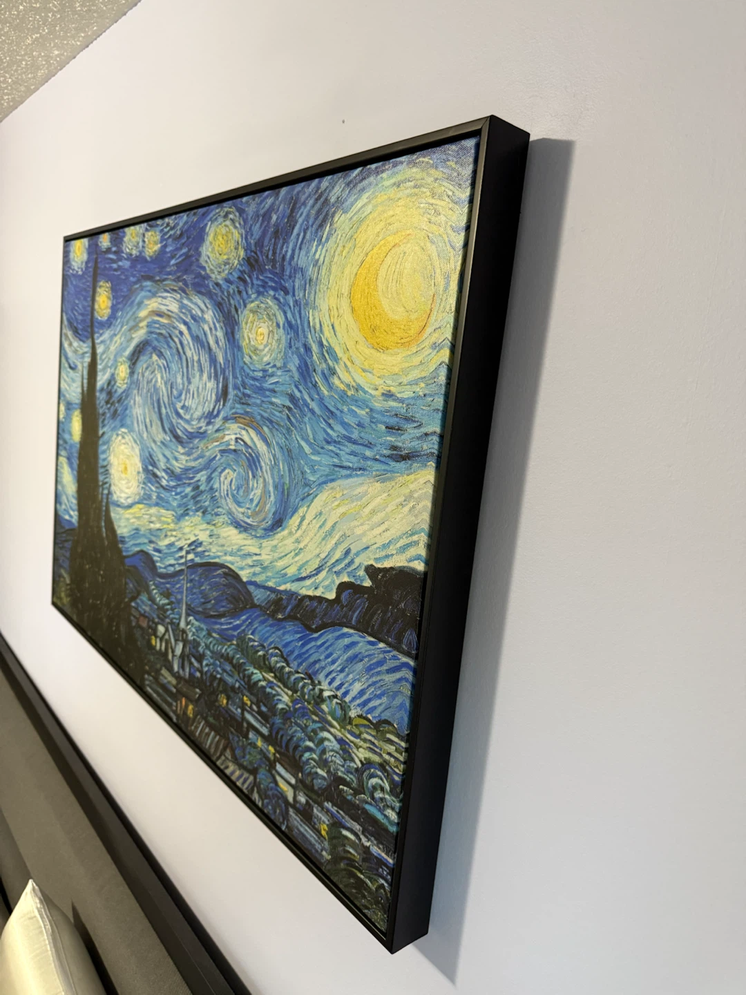 Large Framed Van Gogh Starry Night Canvas Wall Art - photo 2