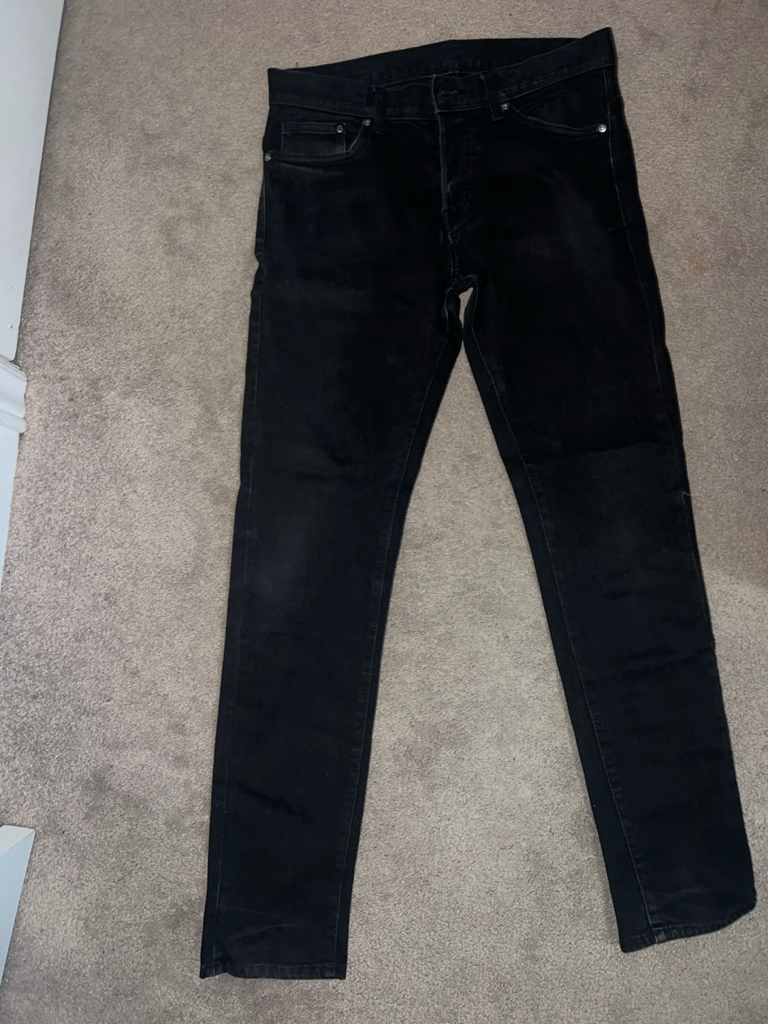 Black denim jeans slim fit
