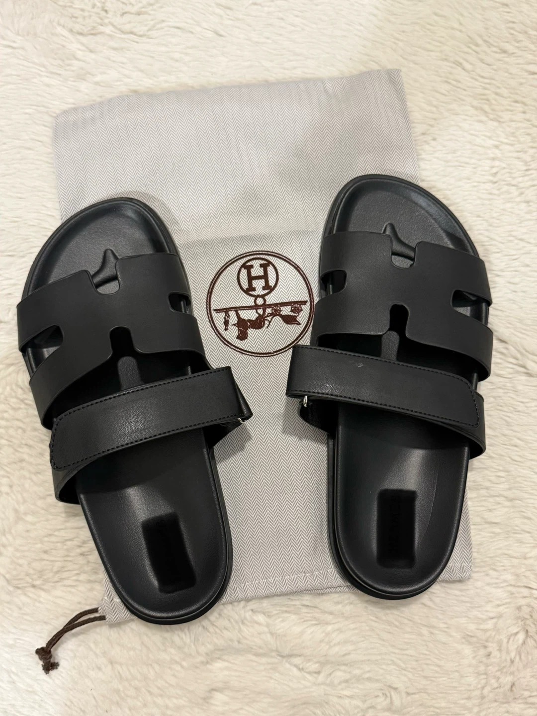 Black Leather Sandals Size 38 - photo 2