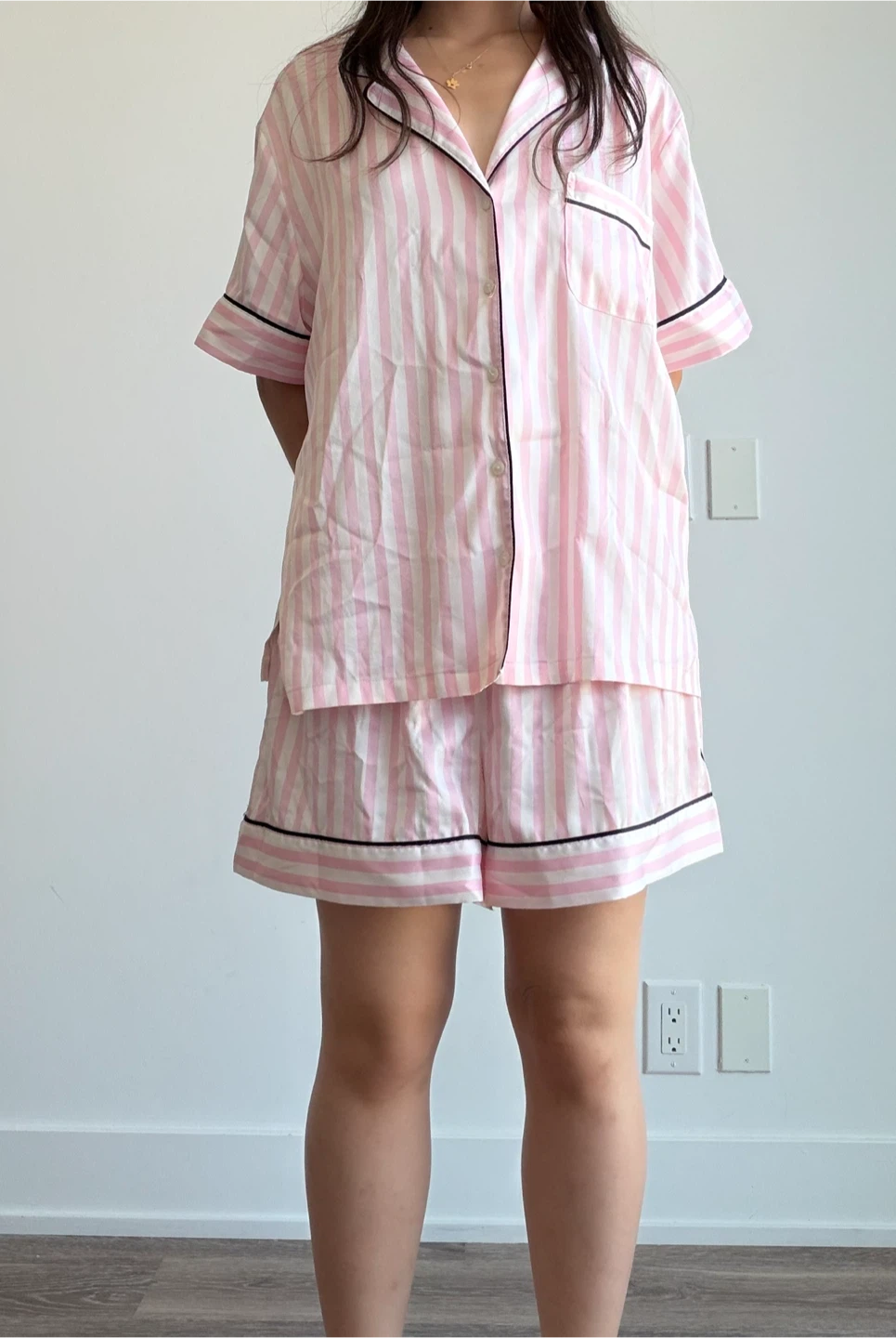 Victoria's Secret Pink Stripe Pajama Set L/G