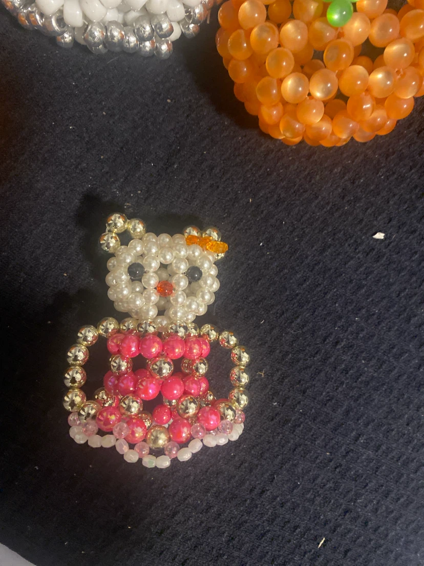 Beaded hello kitty and Peaches Decoration - photo 2