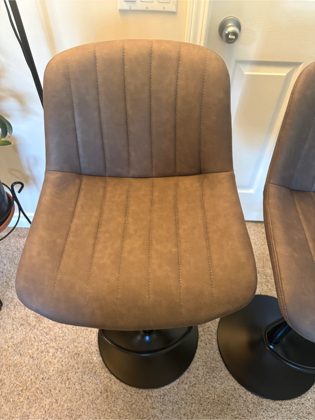 Set of 2 Brown Bar Stools - photo 3