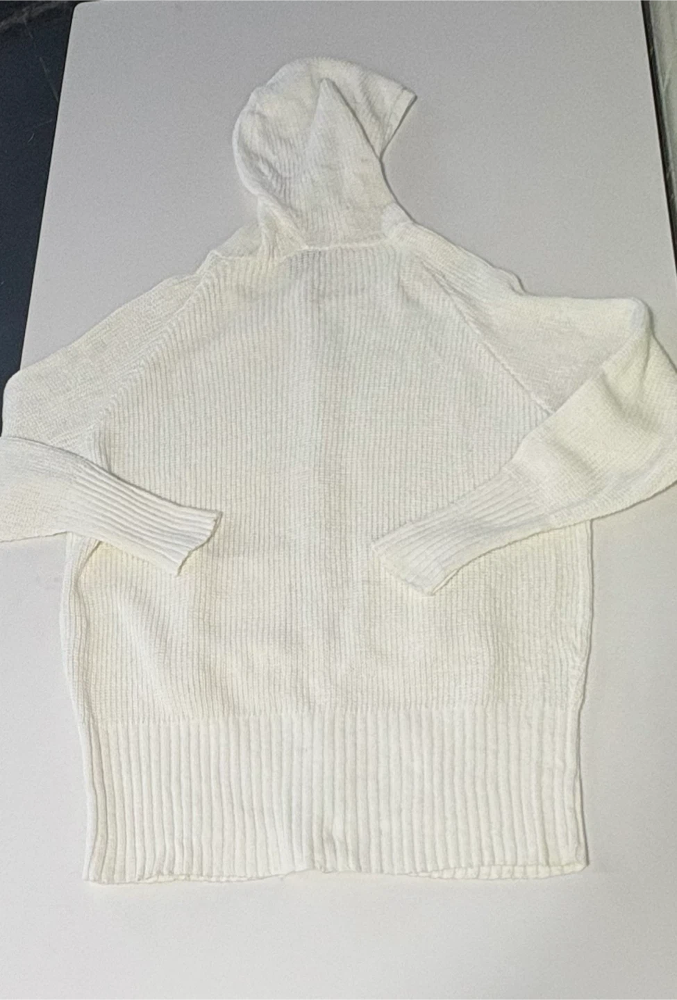 Newport News Cream Knit Zip-Up Hoodie - photo 5