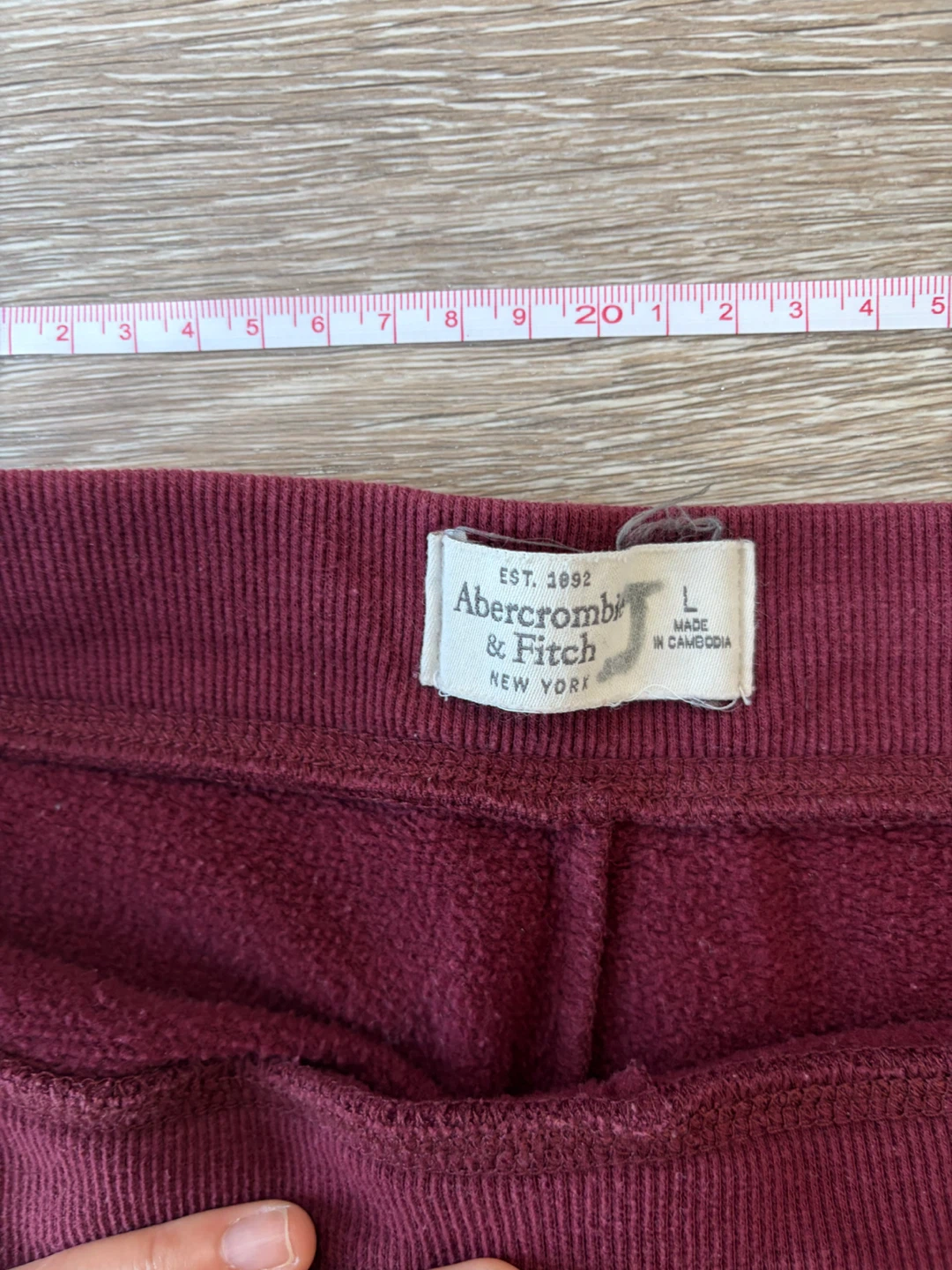 Abercrombie & Fitch Burgundy Sweatpants -40 cm / Large - photo 5
