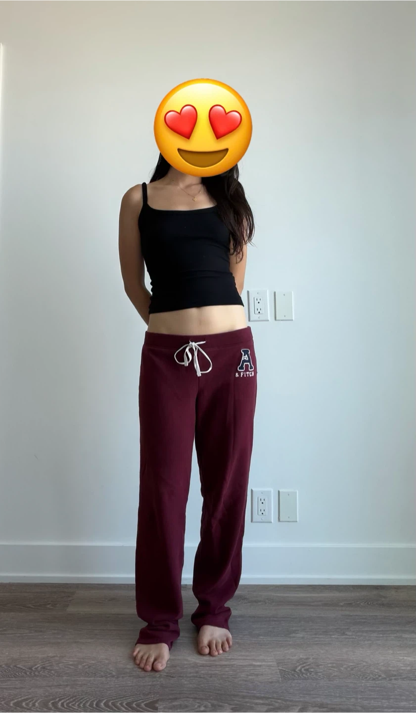 Abercrombie & Fitch Burgundy Sweatpants -40 cm / Large