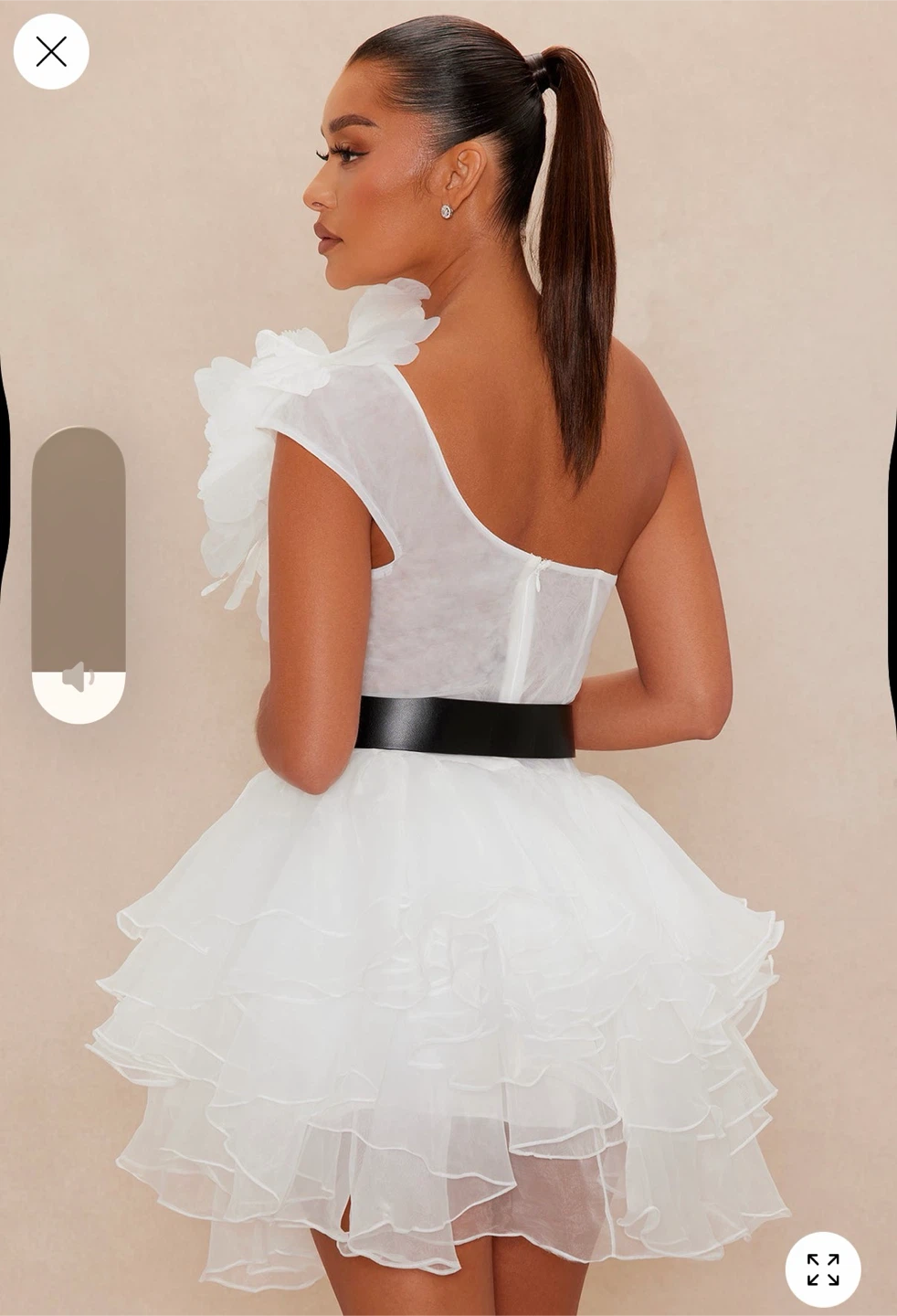 Mia Organza Mini Dress - White - photo 3