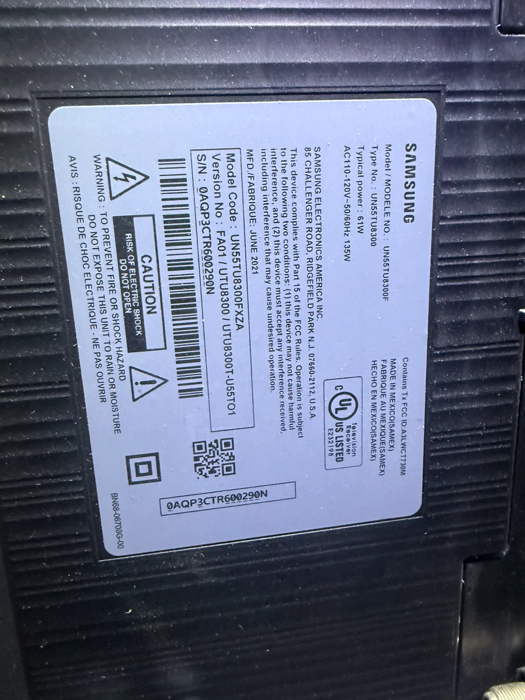 Samsung UN55TU8300F 55" Smart TV - photo 2
