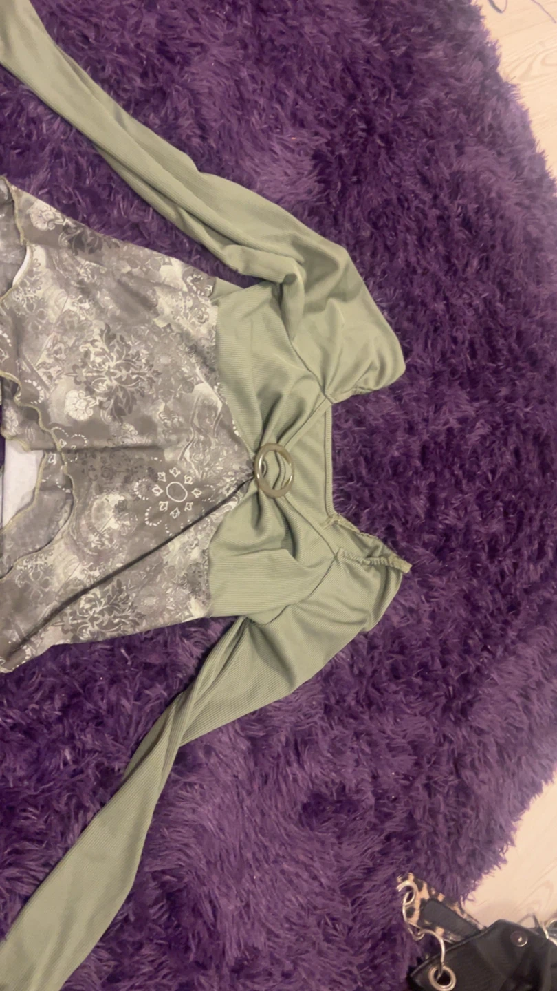 Women's Long Sleeve Top with Ring Detail