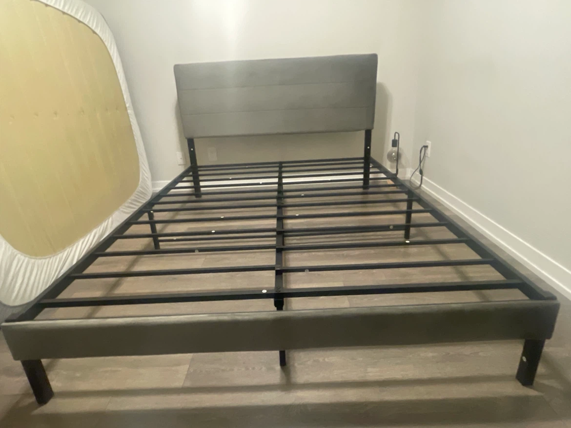 Queen Headboard, Bed Frame + Mattress - photo 3