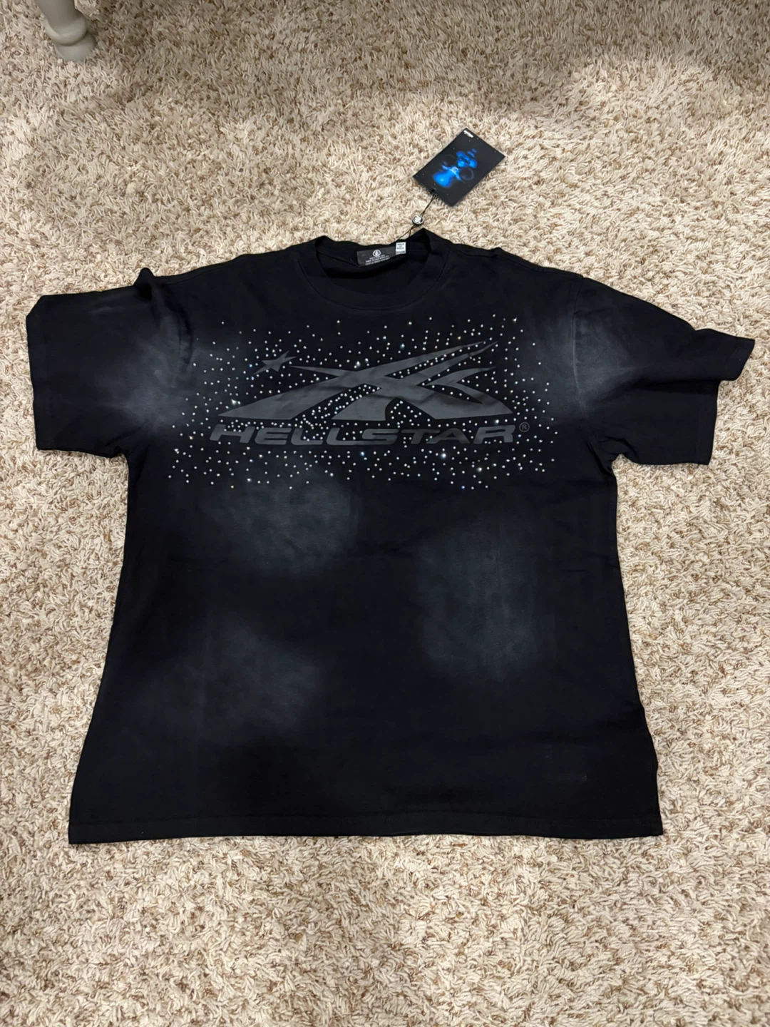 Hellstar T-Shirt Black with Rhinestones