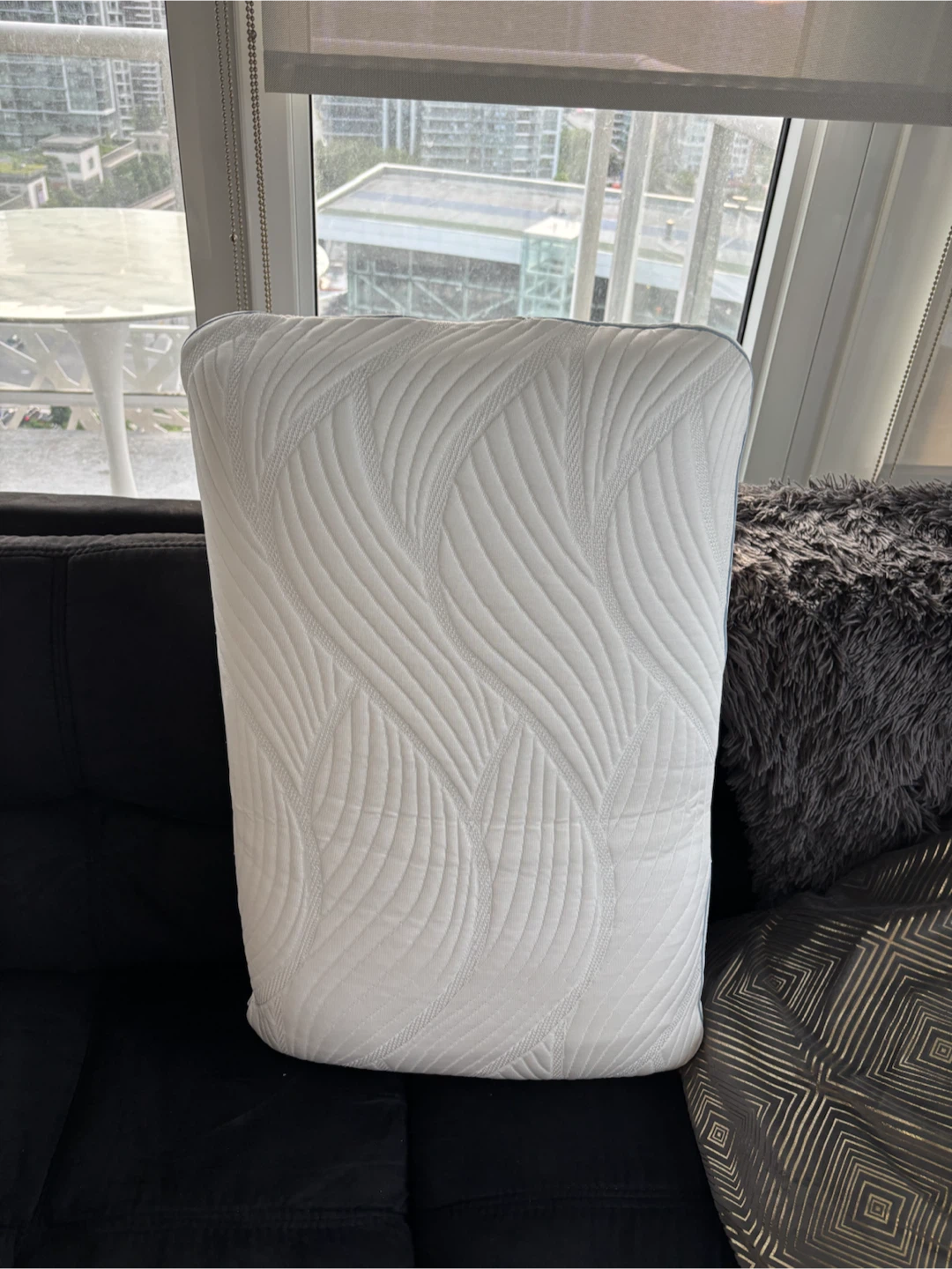 White Textured Pillow