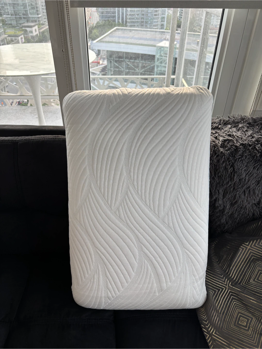 White Textured Pillow - photo 2