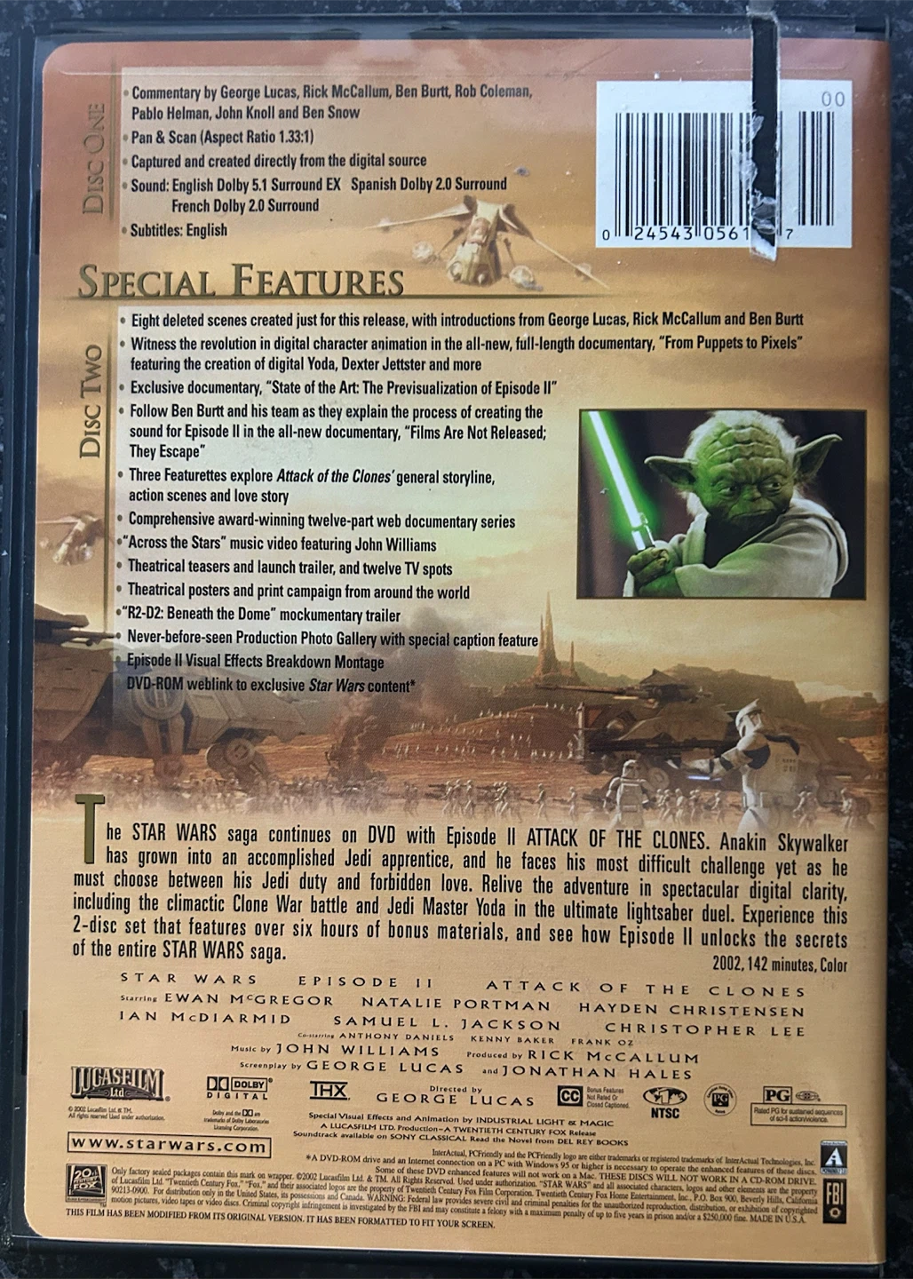 Star Wars Episode II: Attack of the Clones DVD (2-Disc) - photo 5