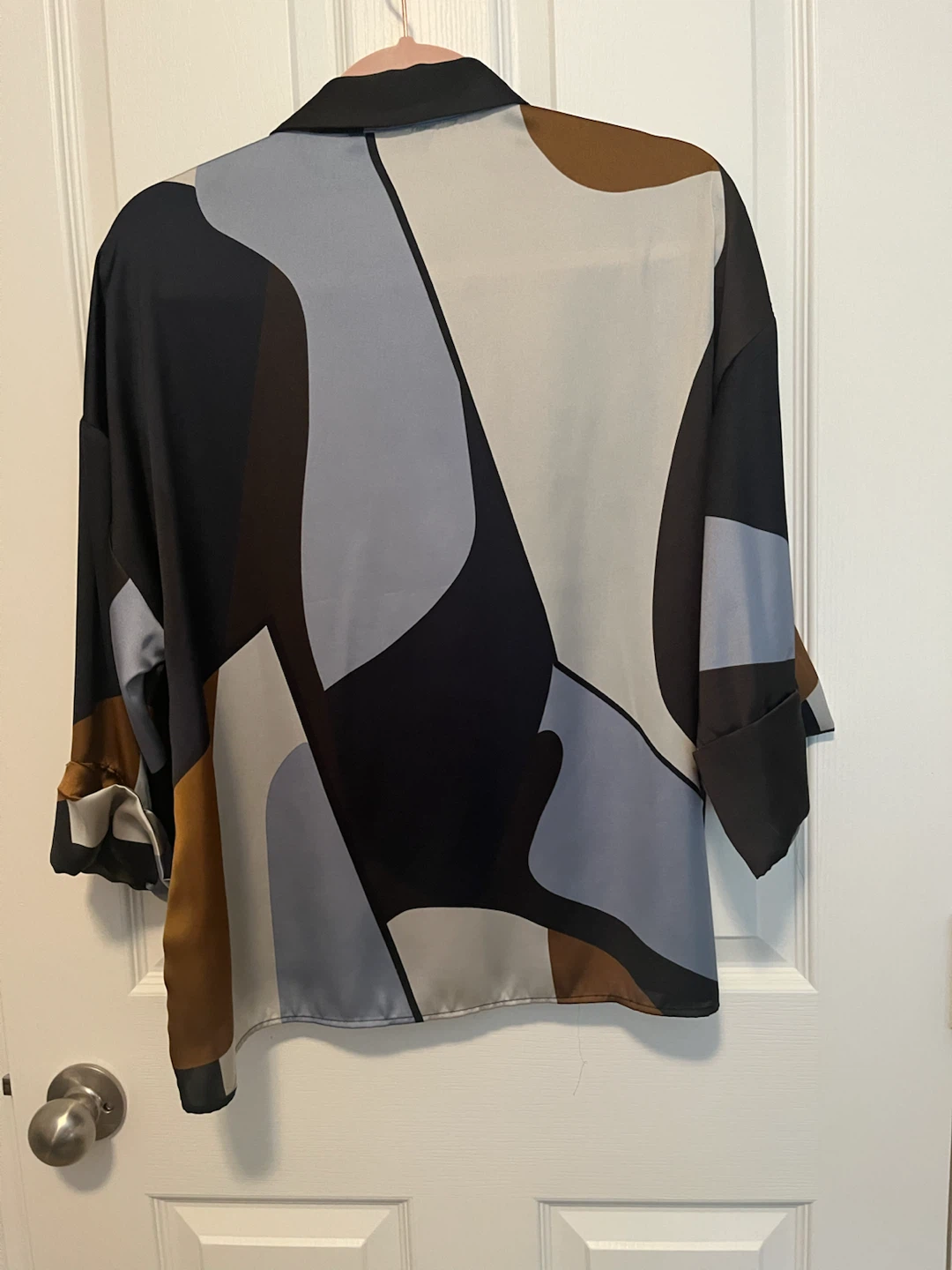 New ZARA Abstract Print Button-Up Shirt - photo 2