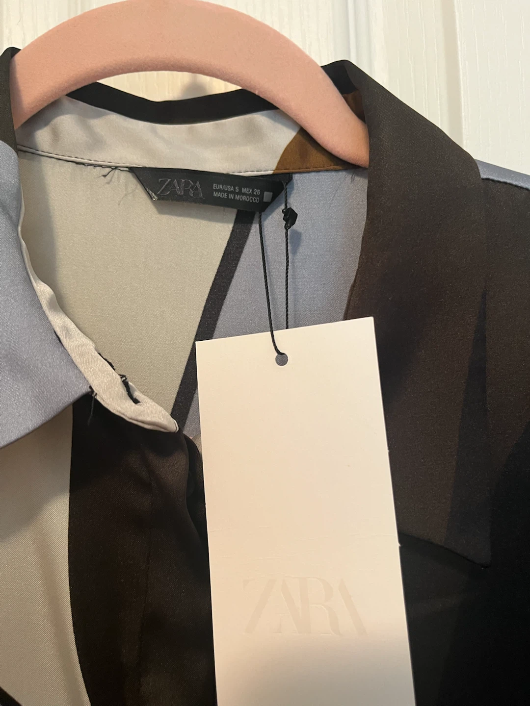 New ZARA Abstract Print Button-Up Shirt - photo 3