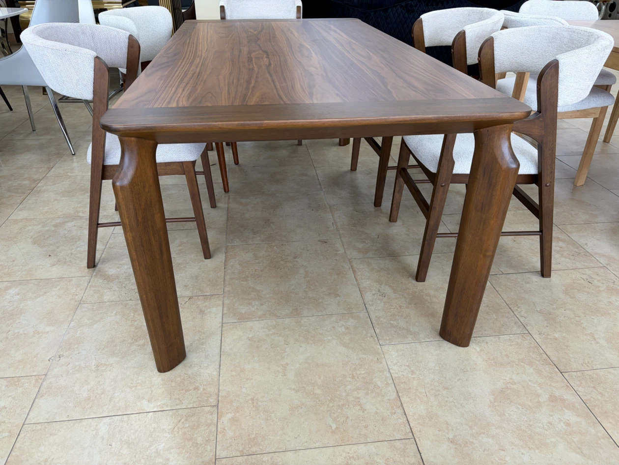 Walnut Dining Table with Tapered Legs - photo 2