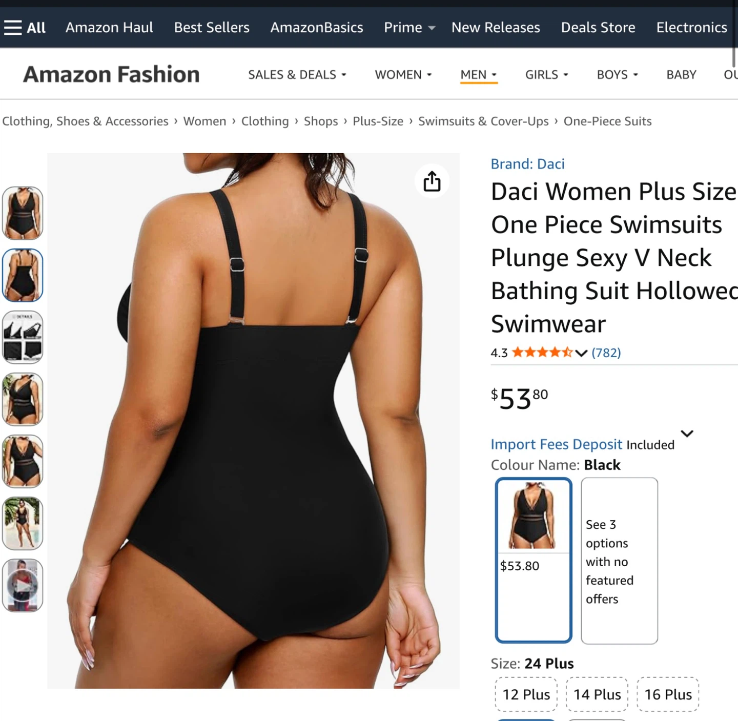 New Women's classy Swimsuit Black size XL - photo 2