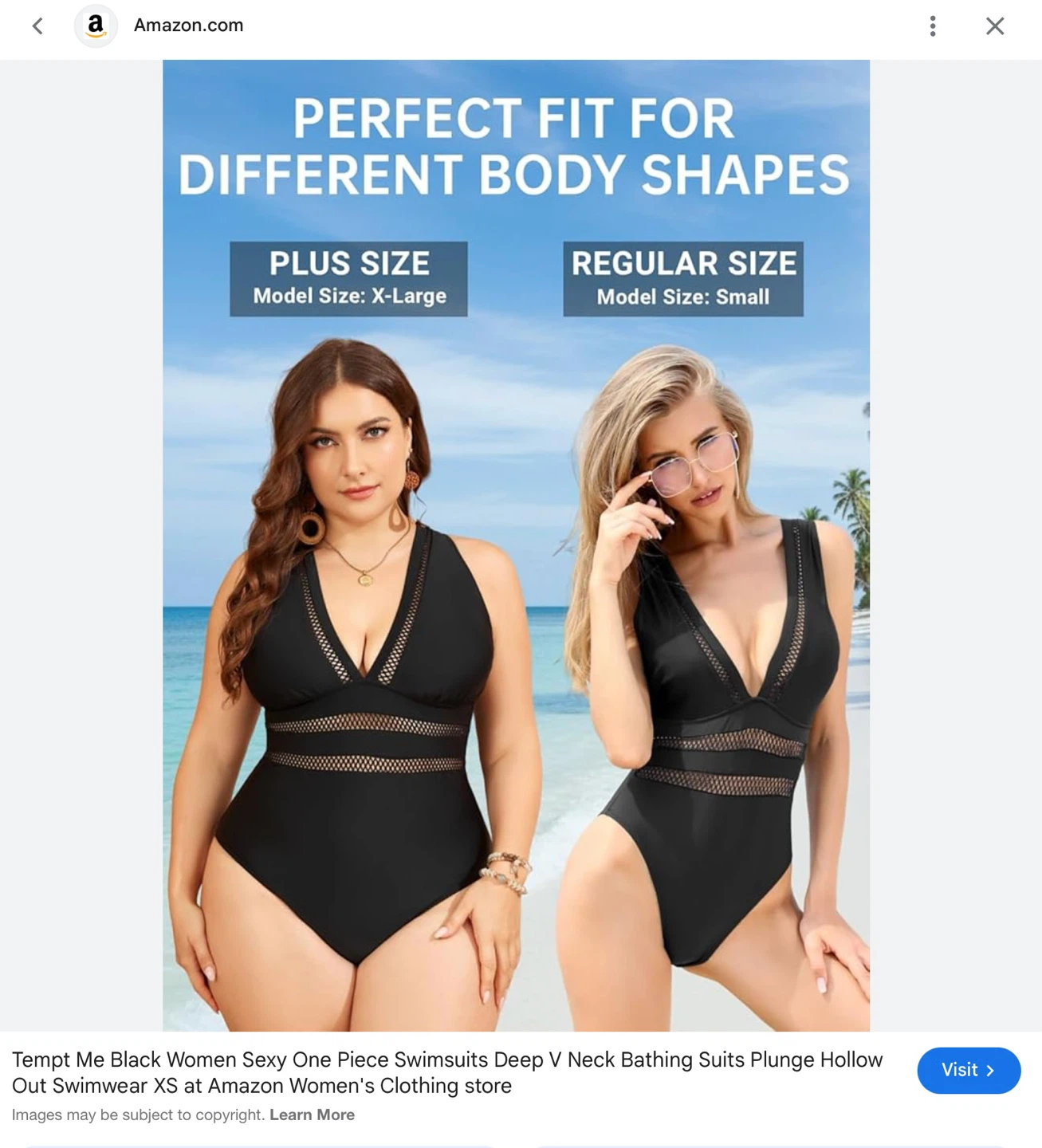 New Women's classy Swimsuit Black size XL - photo 3