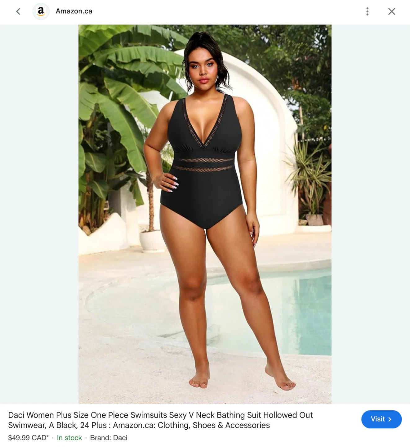New Women's classy Swimsuit Black size XL - photo 4