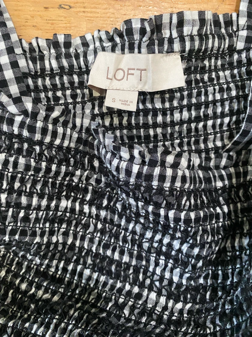 Loft Gingham Smocked Dress - photo 4