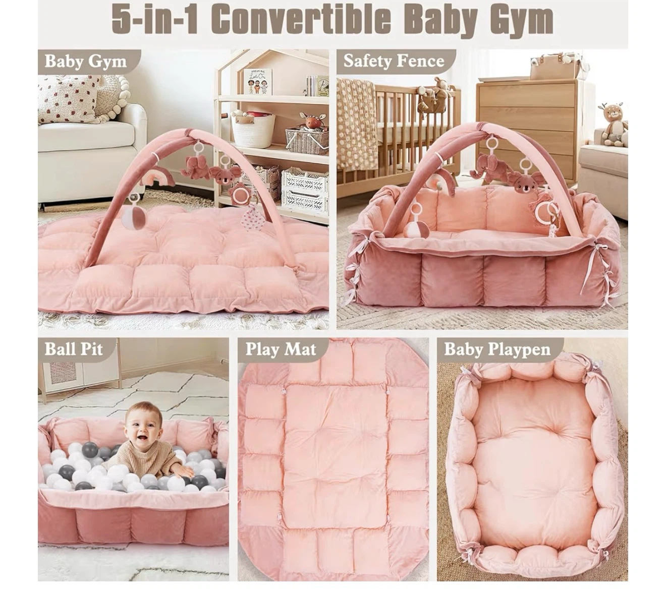 5-in-1 Baby Play Gym and Activity Mat G5P - photo 2