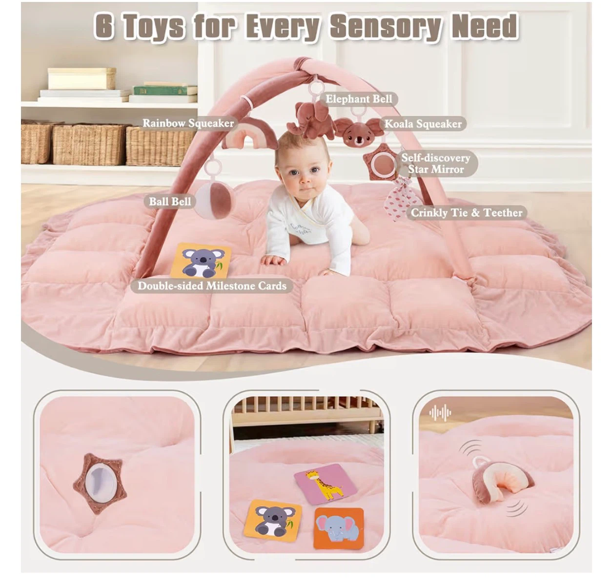 5-in-1 Baby Play Gym and Activity Mat G5P - photo 3