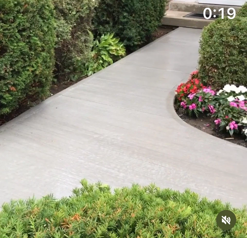 Concrete curb and walkway installation - photo 2