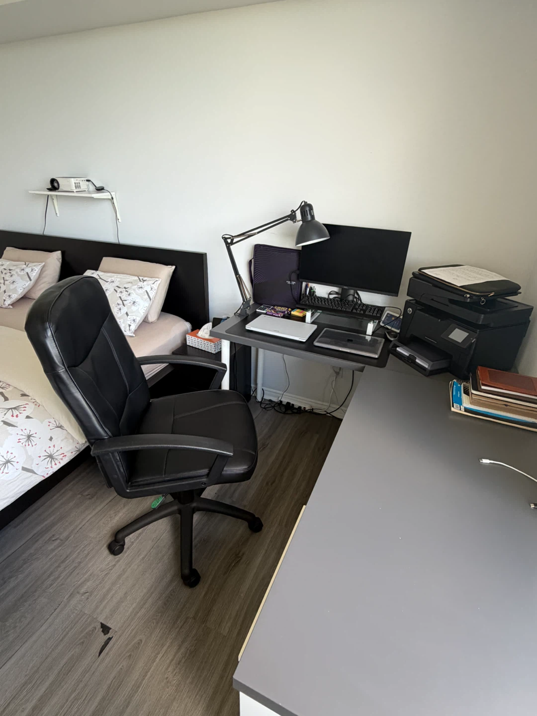 L-Shaped Desk with Drawer Unit