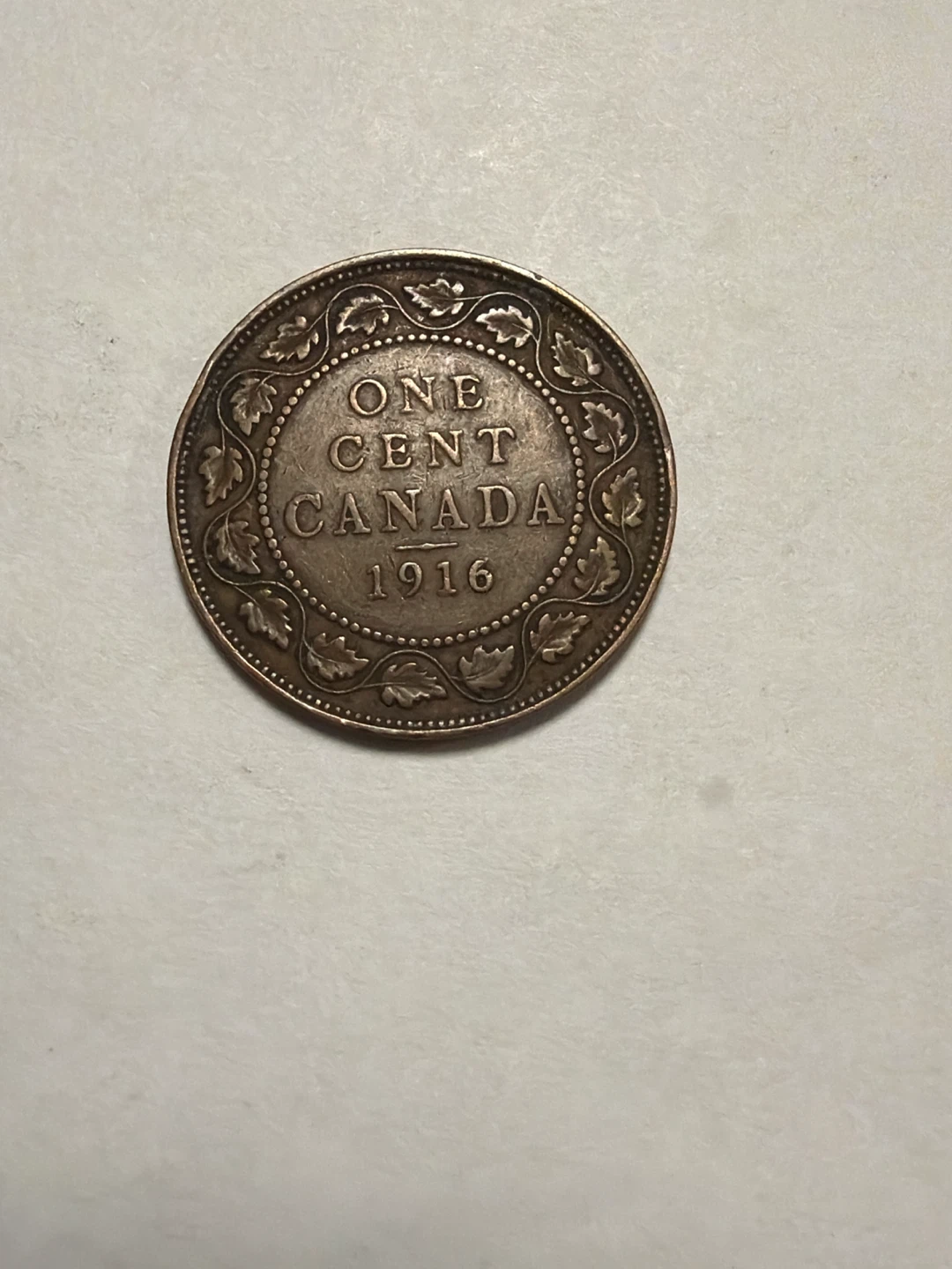 1916 Canada Large One Cent Coin