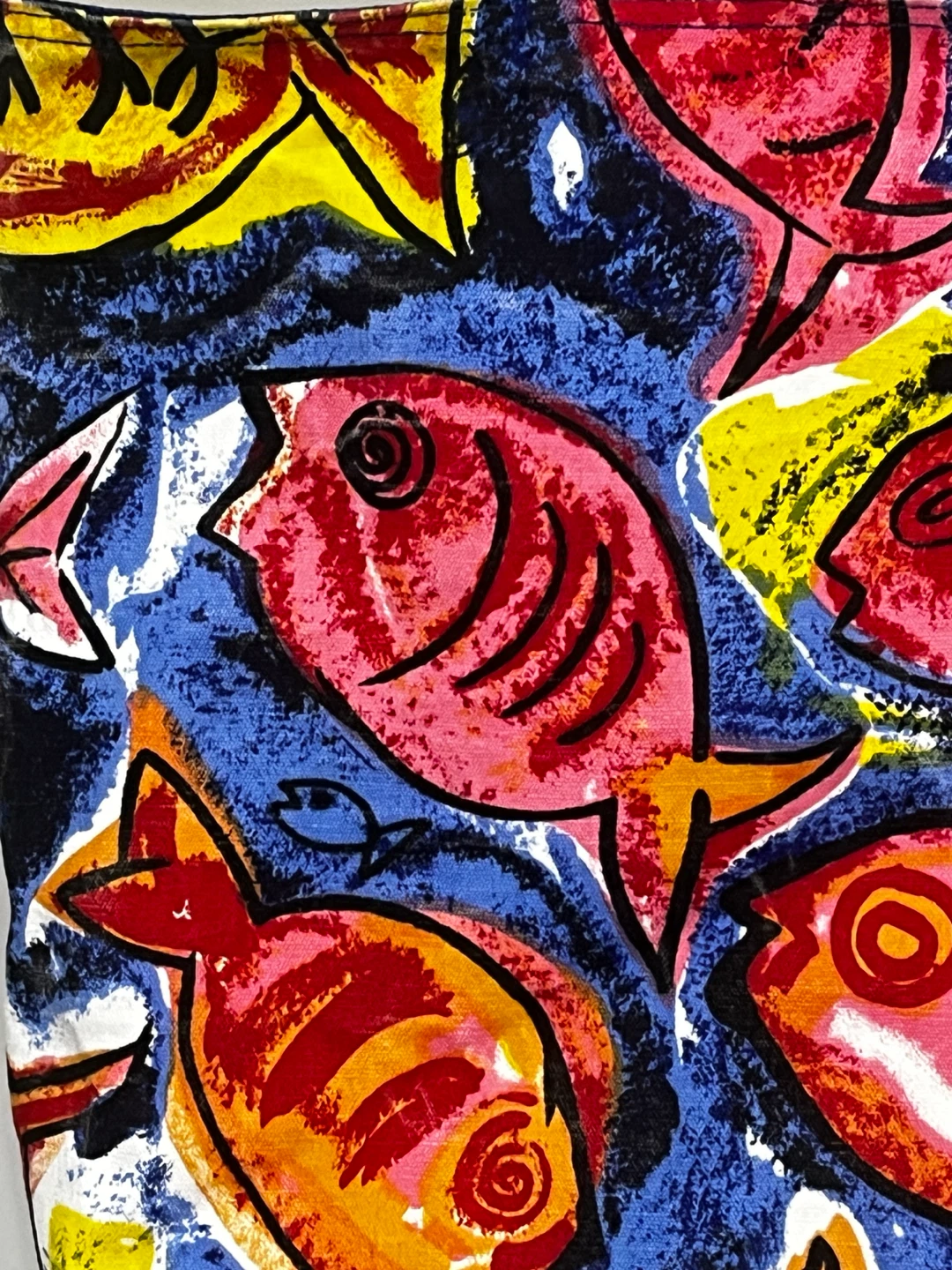 Tote Bag with Fish Pattern - photo 2
