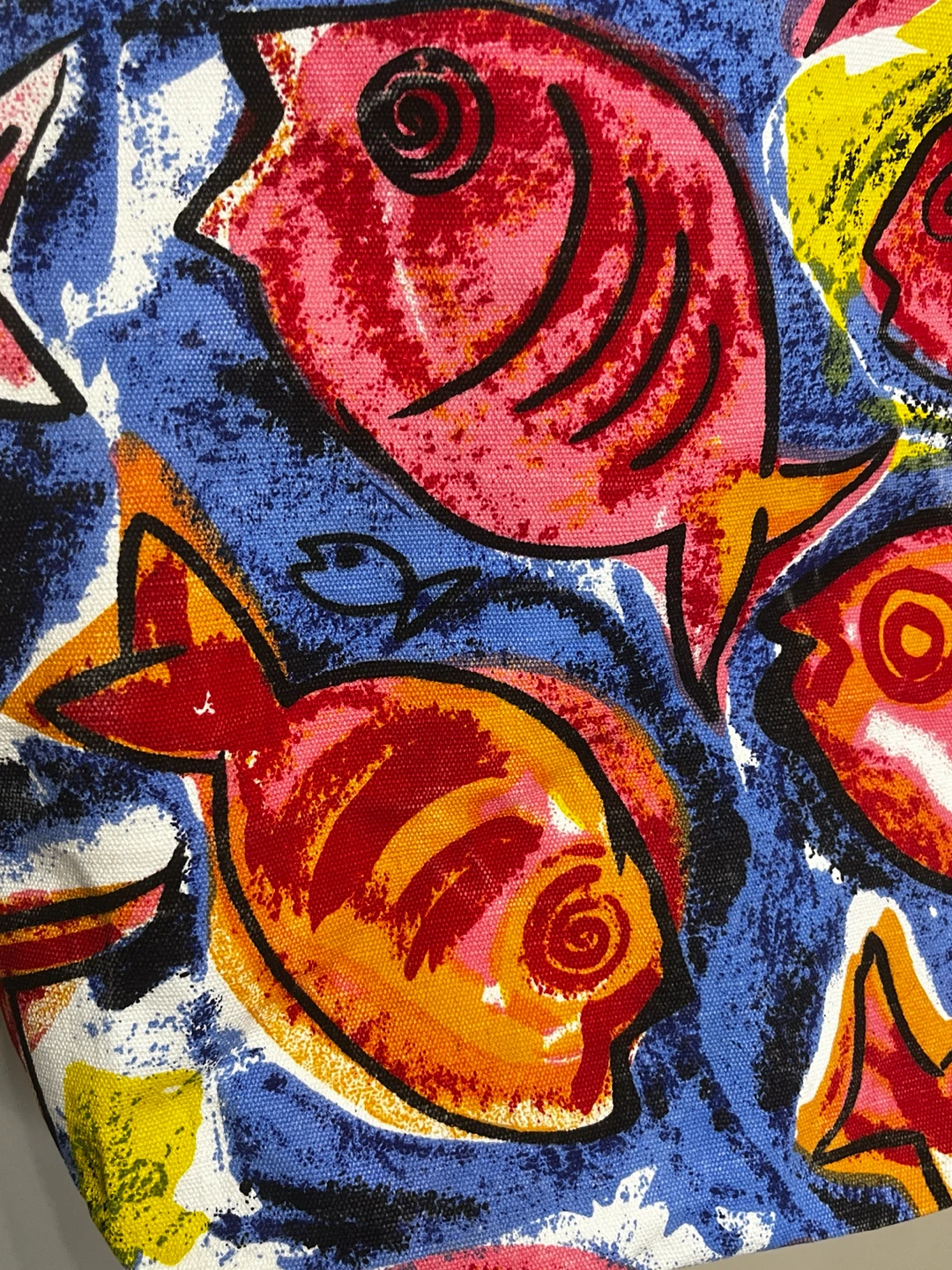 Tote Bag with Fish Pattern - photo 3