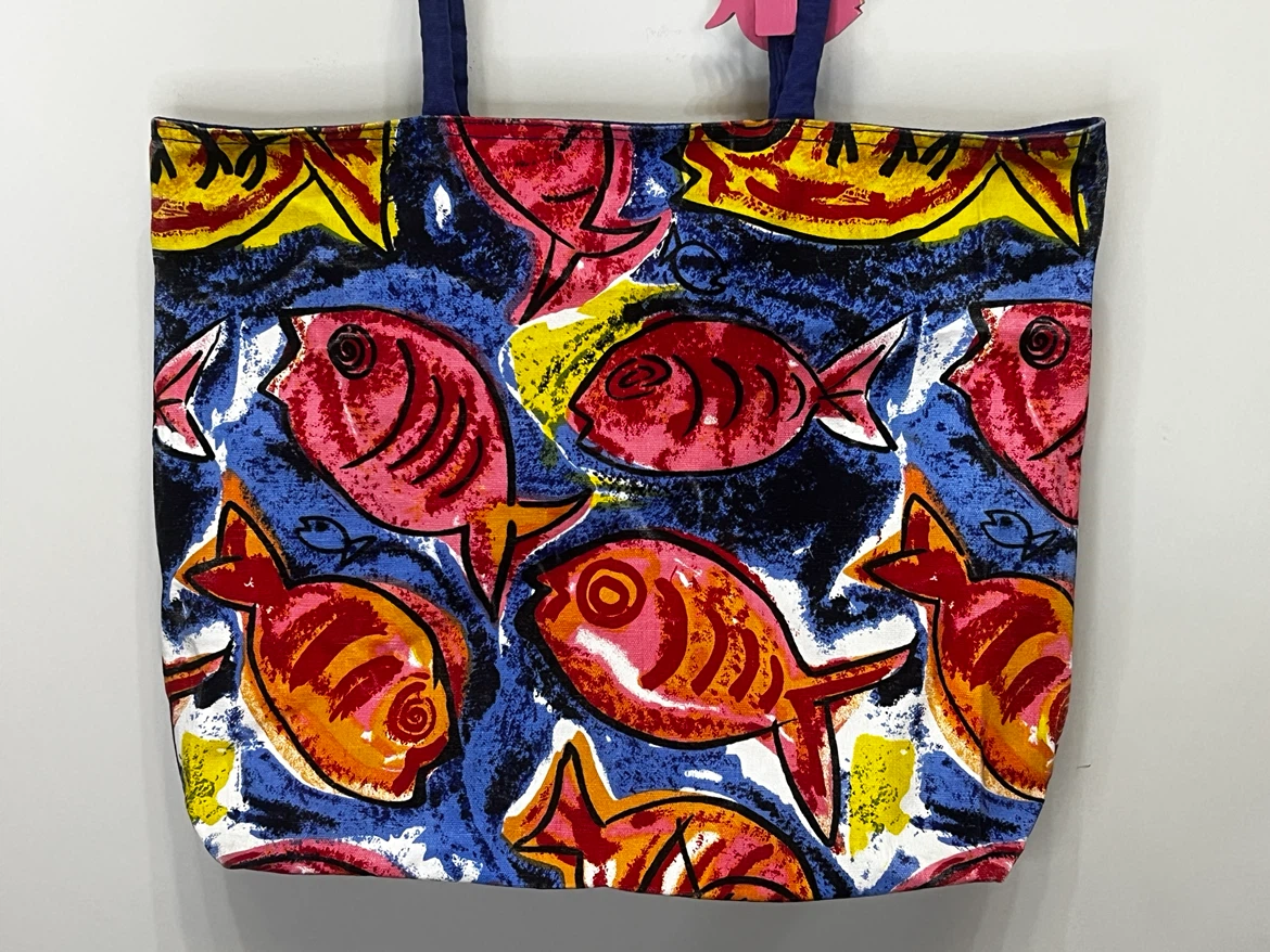 Tote Bag with Fish Pattern - photo 5
