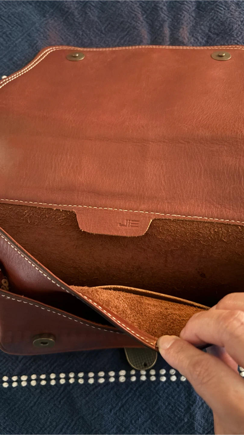 Brown Leather Crossbody Bag with Strap - photo 2