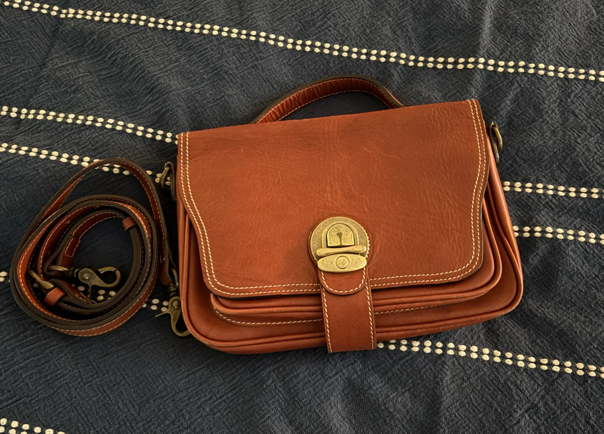 Brown Leather Crossbody Bag with Strap - photo 3