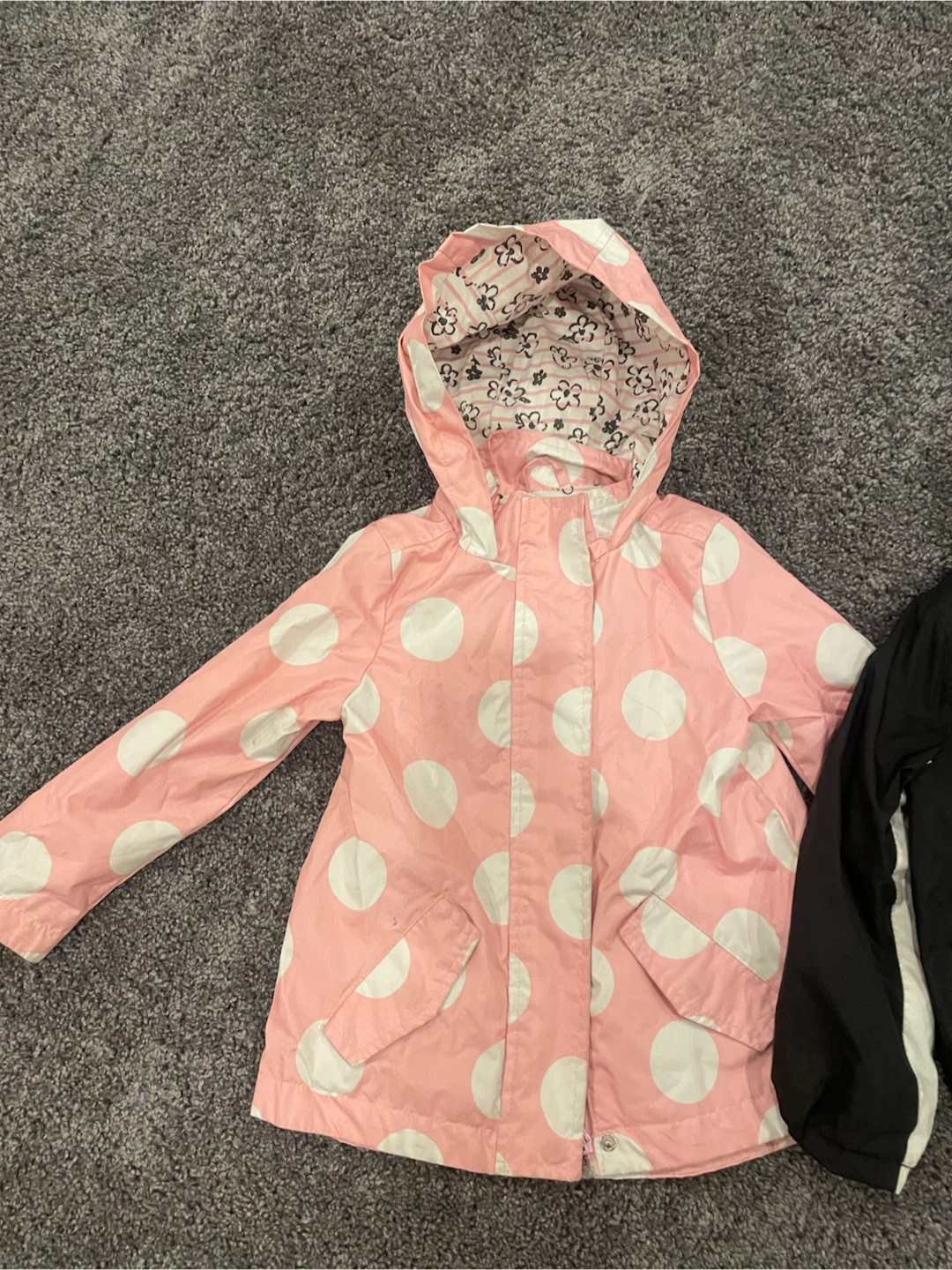 Girls Pink Polka Dot Rain Jacket - photo 2
