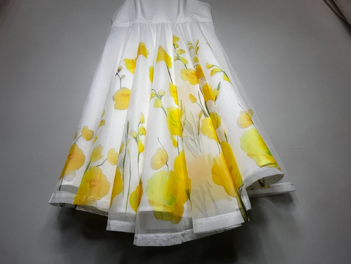 NWT - Gorgeous White Floral Dress with Yellow Roses 2XL - photo 2