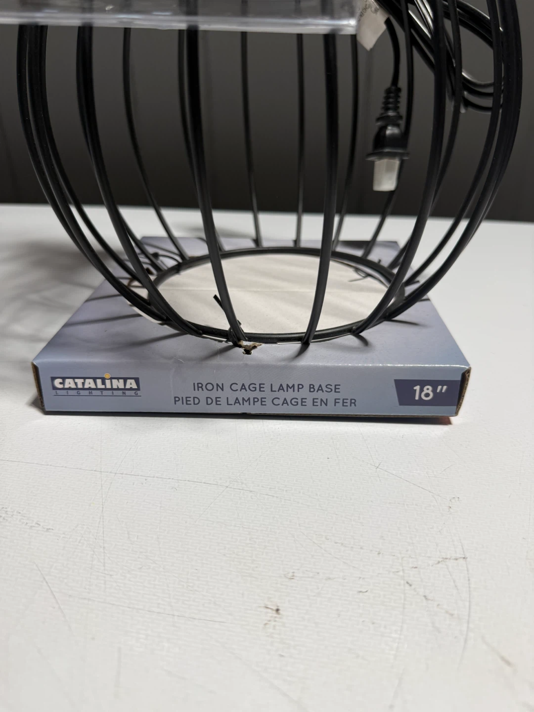NEW Catalina Lighting 18” Iron Cage Table Lamp Base – Black - photo 3