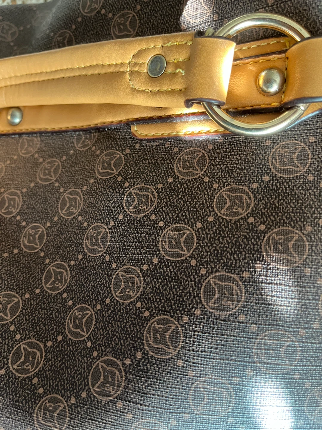 Brown Tote Bag with Tan Accents, new condition - photo 4