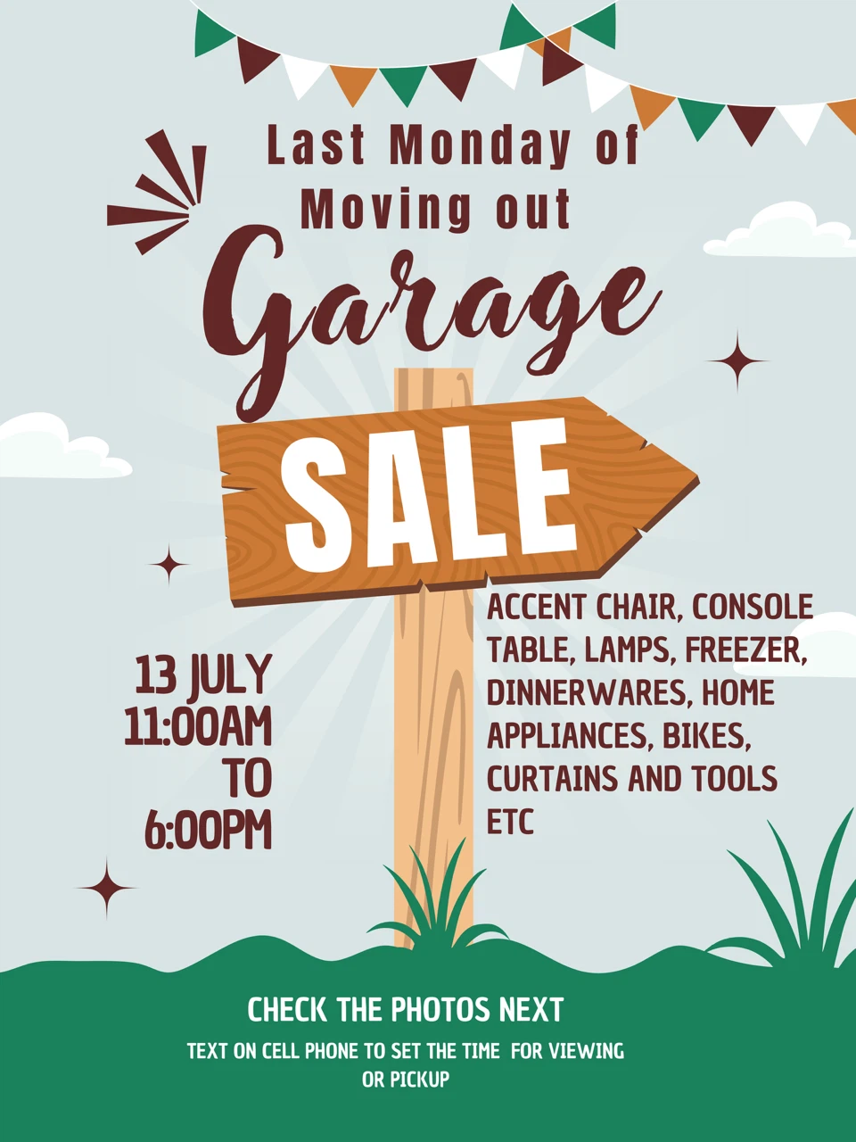 June 12 is last day of moving out garage sale