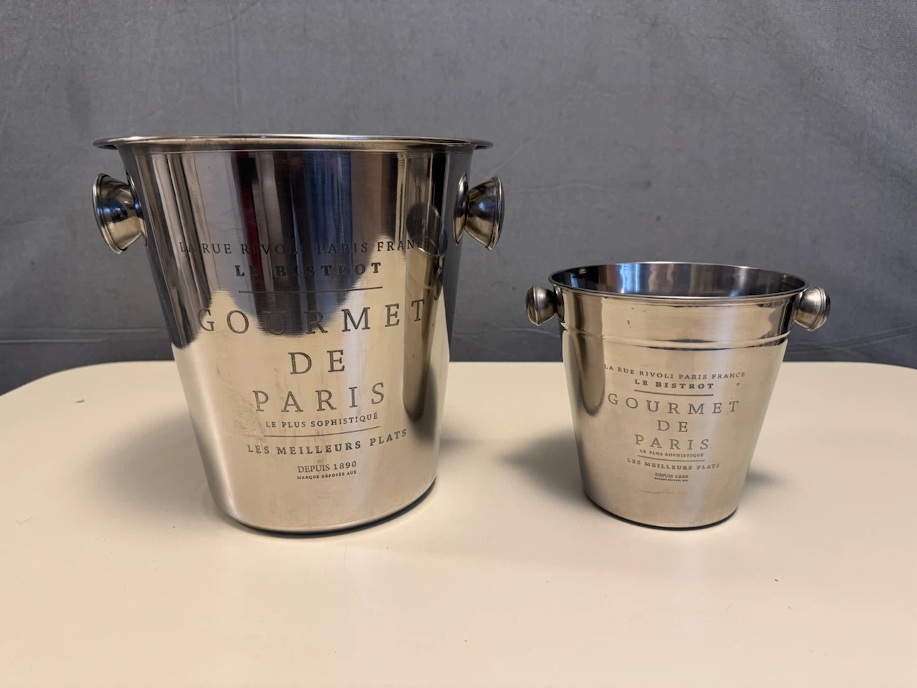 Gourmet de Paris Stainless Steel Ice Buckets (Set of 2) - photo 5