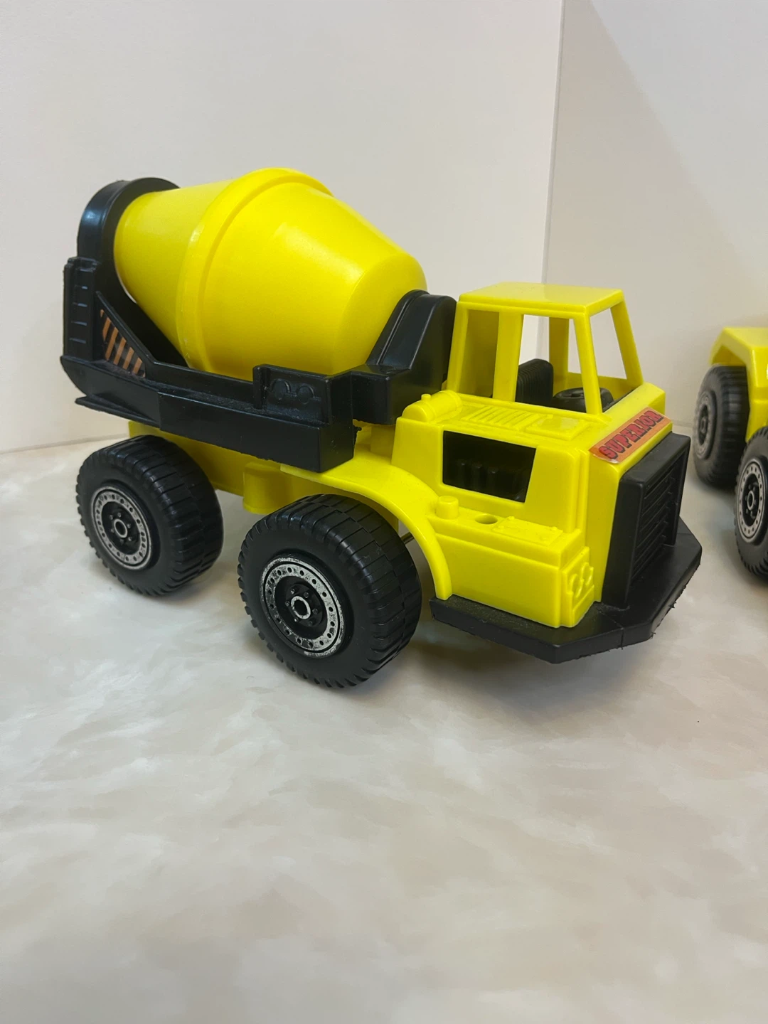 Superior Yellow Cement Mixer and Loader Toy Trucks - photo 2