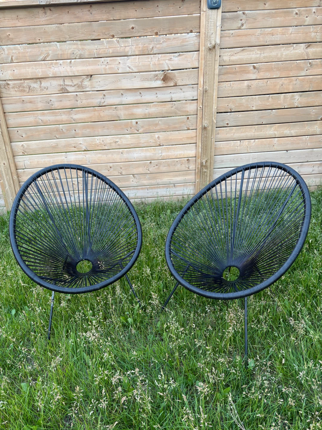pair of outdoor seats for $50