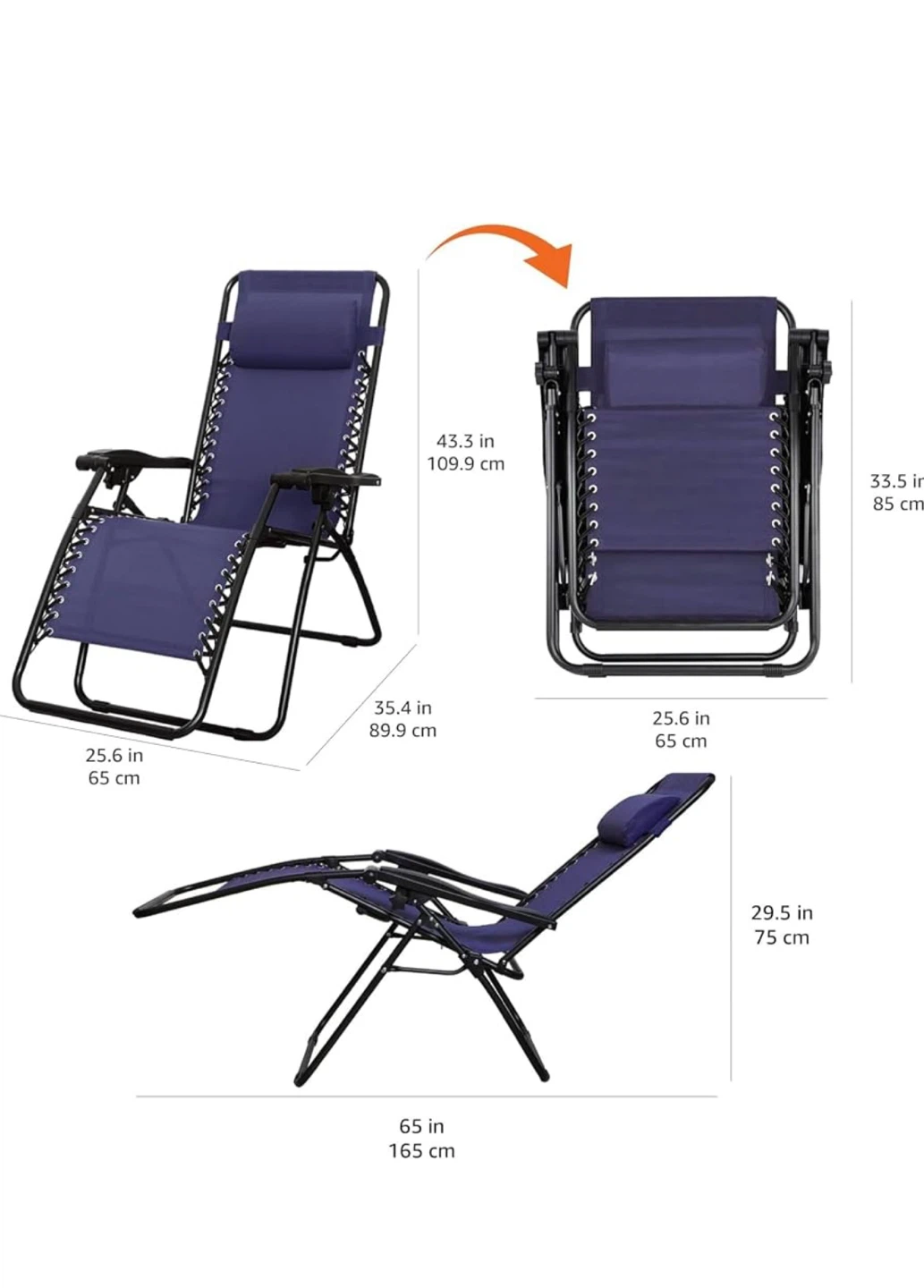 Blue Zero Gravity Chair - photo 2