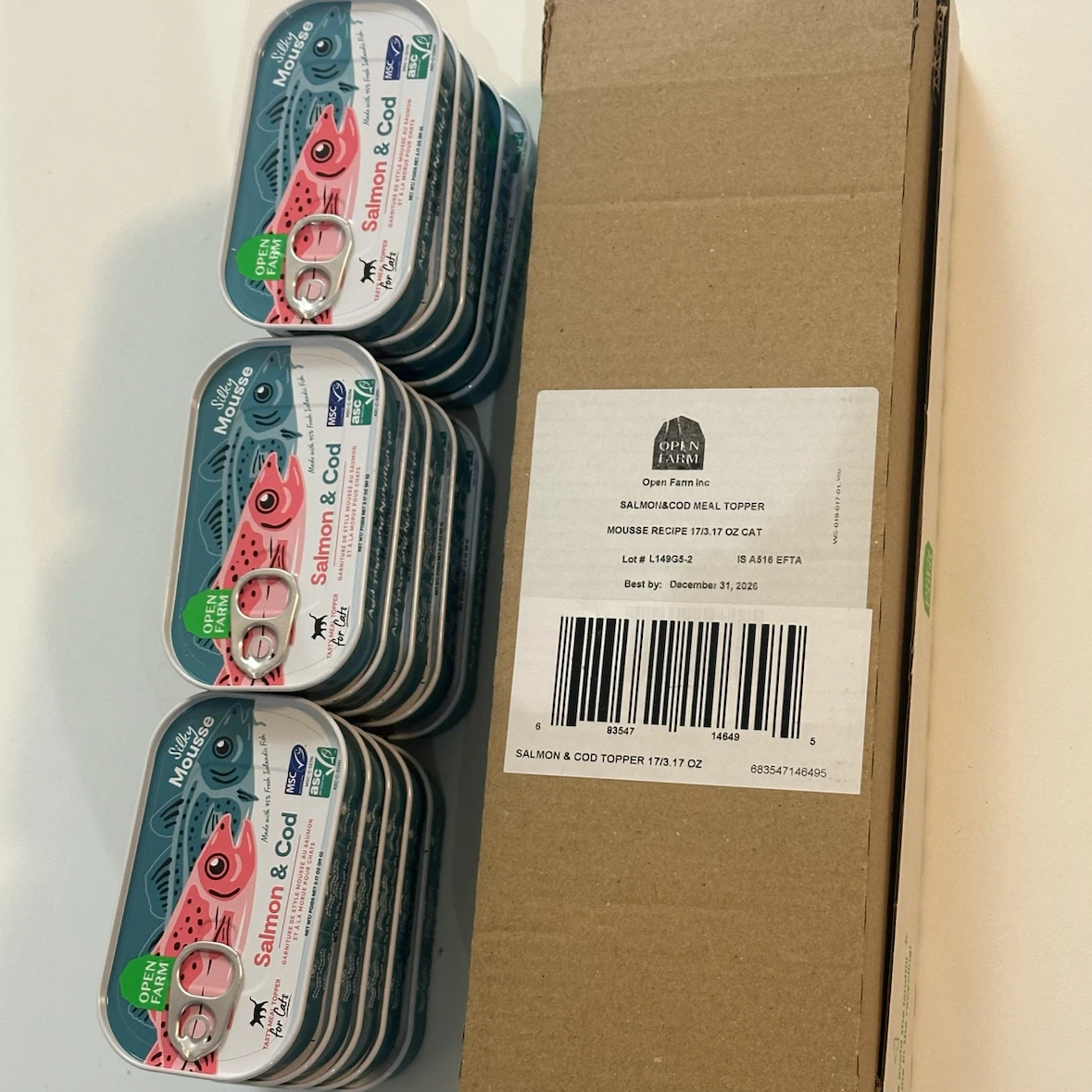 Open Farm Salmon & Cod Cat Food Mousse (3-pack)