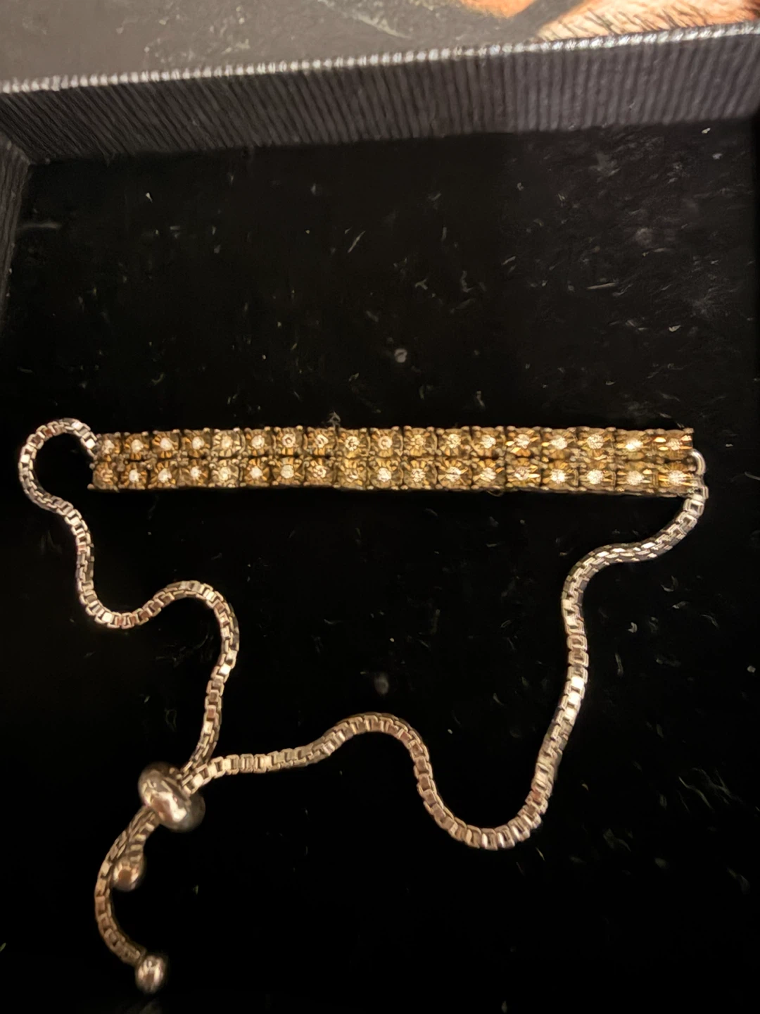 Tennis Bracelet Sterling Silver 925 Champagne Diamond