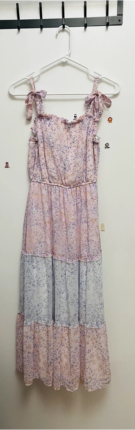 Girls Floral Tiered Dress - photo 2