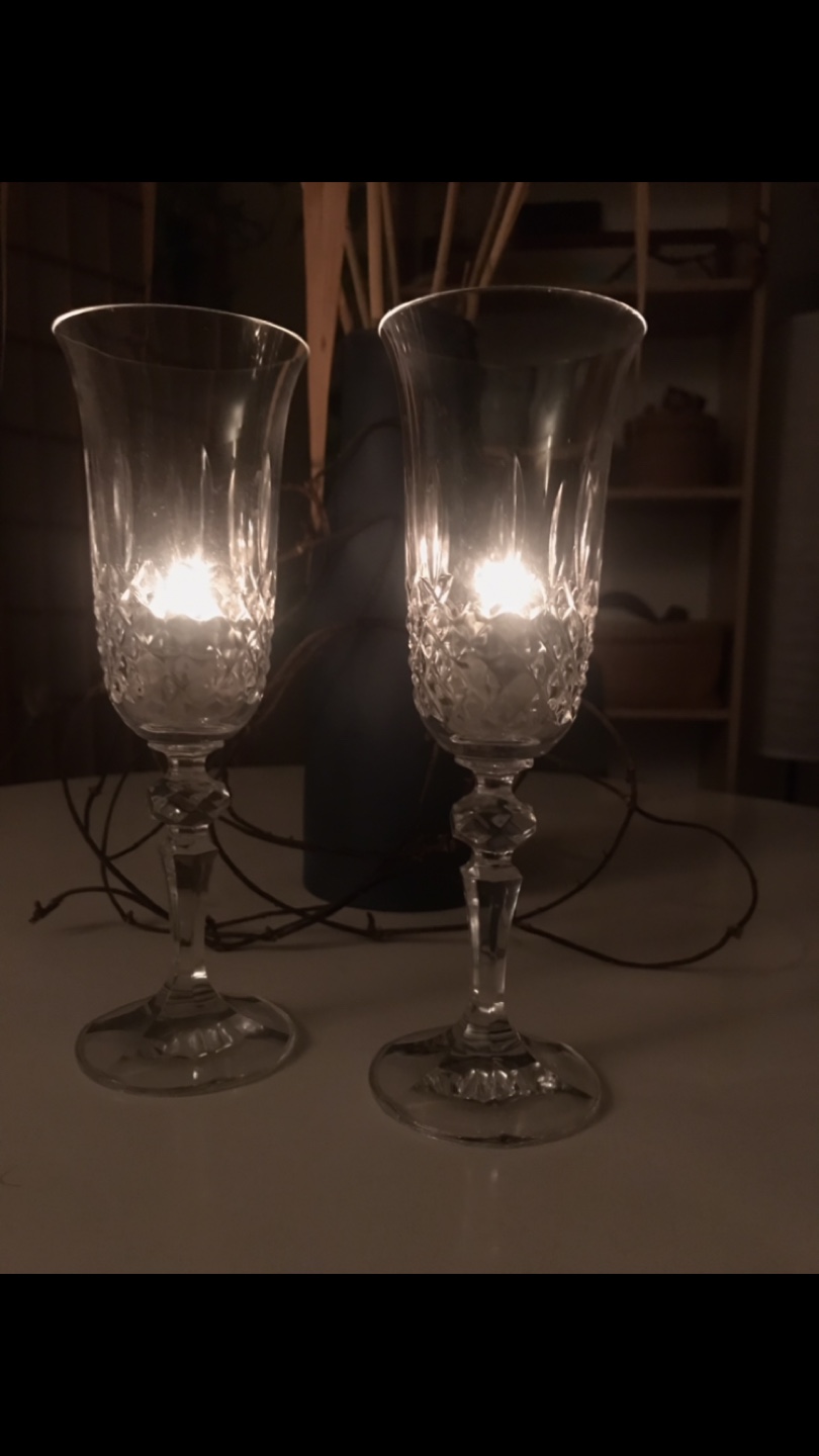 2 Crystal Champagne Flutes - photo 3