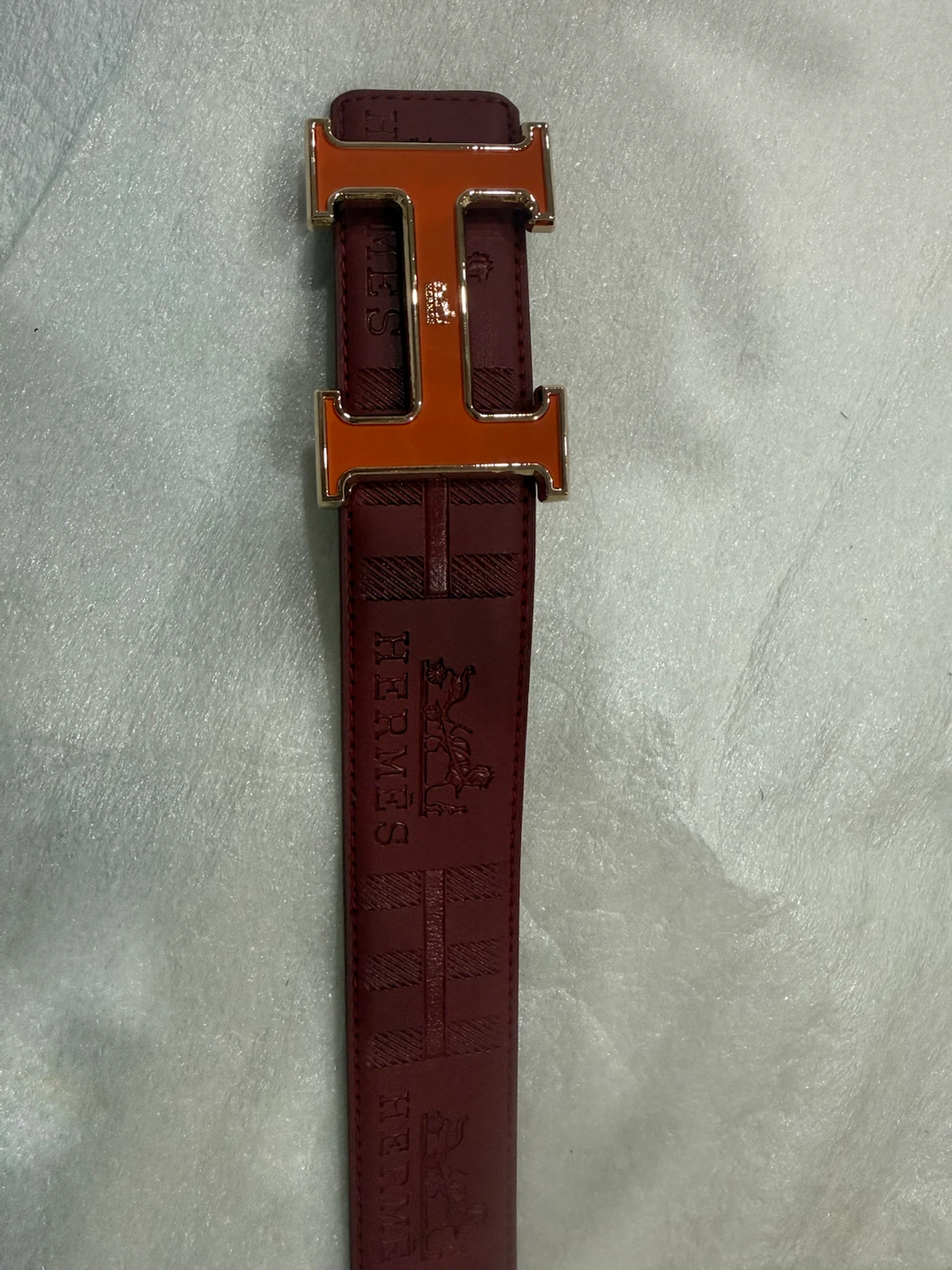 Hermès Belt with Orange H Buckle - photo 2